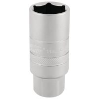 Draper 3/8" Drive Satin Chrome Hexagon Spark Plug Socket 3/8" 14mm