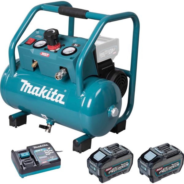 Makita AC001G 40v Max XGT Cordless Brushless Air Compressor 2 x 5ah Li-ion Charger