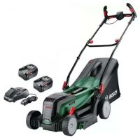 Bosch BOSCH UniversalRotak 2x18V-37-550 36cm Lawnmower with Rear Roller and 2 x 4Ah Batteries & Charger