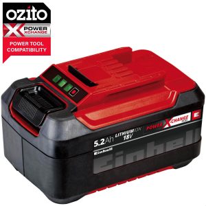 Einhell Genuine Power X-Change 18v Cordless Slim Plus Li-ion Battery 5.2ah 5.2ah