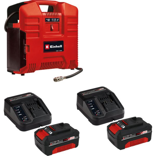 Einhell TE-AC 36/8 LI OF Set 36v Cordless Oil Free Air Compressor 2 x 4ah Li-ion Charger No Case