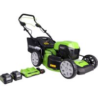 Greenworks GD24X2LM46S 48v Cordless Self Propelled Rotary Lawnmower 460mm 2 x 4ah Li-ion Charger