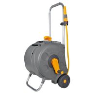 Hozelock Enclosed Hose Reel Cart 1/2" / 12.5mm 30m Grey & Yellow