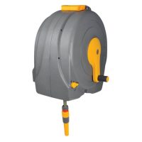 Hozelock Wall Mounted Fast Hose Reel 1/2" / 12.5mm 40m Grey & Yellow