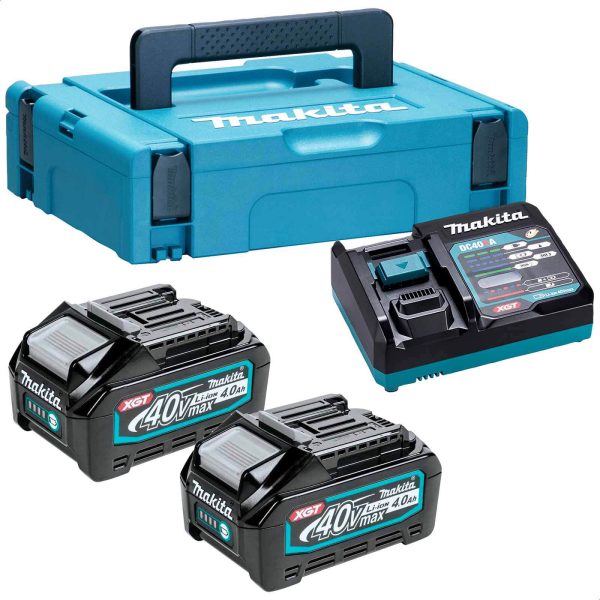 Makita 40v Max XGT Cordless 2 Battery 4ah and Charger Kit 4ah
