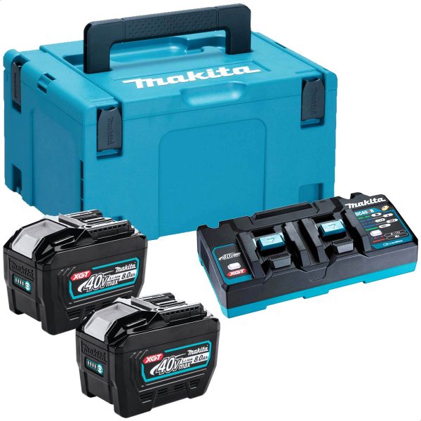 Makita 40v Max XGT Cordless 2 Battery 8ah and Charger Kit 8ah