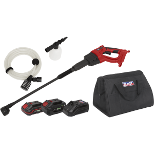 Sealey CP20VPW 20v Cordless Pressure Washer 1 x 2ah & 1 x4ah Li-ion Charger Bag