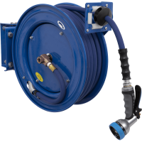 Sealey Heavy Duty Retractable Wall Mounted Hose Reel 1/2" / 12.5mm 15m Blue