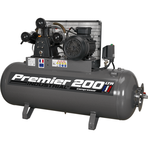 Sealey SAC32055B Belt Drive Air Compressor with 200 Litre 415v