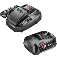 Bosch Genuine GREEN P4A 18v Cordless Li-ion Battery 2.5ah and 3A Fast Charger