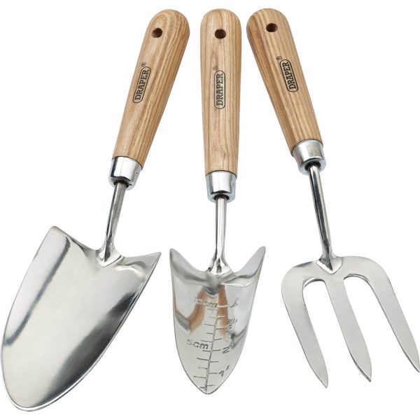 Draper Expert 3 Piece Stainless Steel Hand Fork and Trowel Set