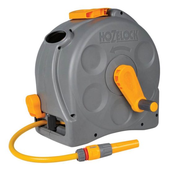 Hozelock Compact Enclosed Floor and Wall Mounted Hose Reel