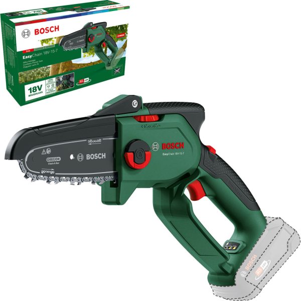 Bosch EASYCHAIN 18V-15-7 P4A 18v Cordless Brushless Chainsaw 150mm No Batteries No Charger