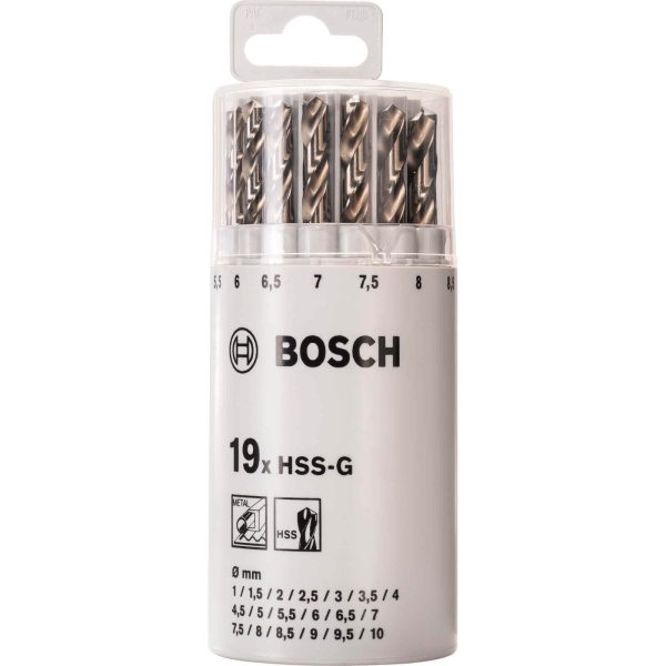 Bosch 19 Piece HSS-G Drill Bit Set