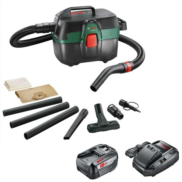 Bosch ADVANCEDVAC 18V-8 P4A 18v Cordless Portable Wet and Dry Vacuum Cleaner 8L 1 x 6ah Li-ion Charger No Case