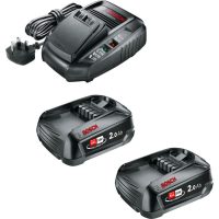 Bosch Genuine GREEN P4A 18v Cordless Li-ion Twin Battery 2ah and Fast Charger