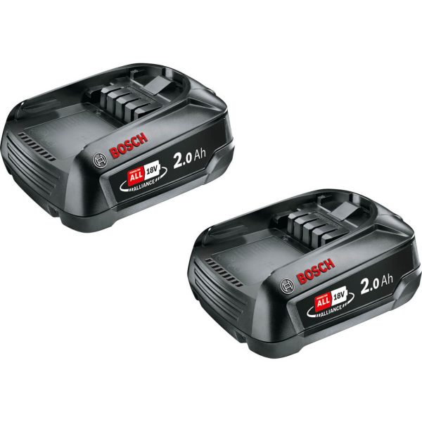 Bosch Genuine GREEN P4A 18v Cordless Li-ion Twin Battery Pack 2ah