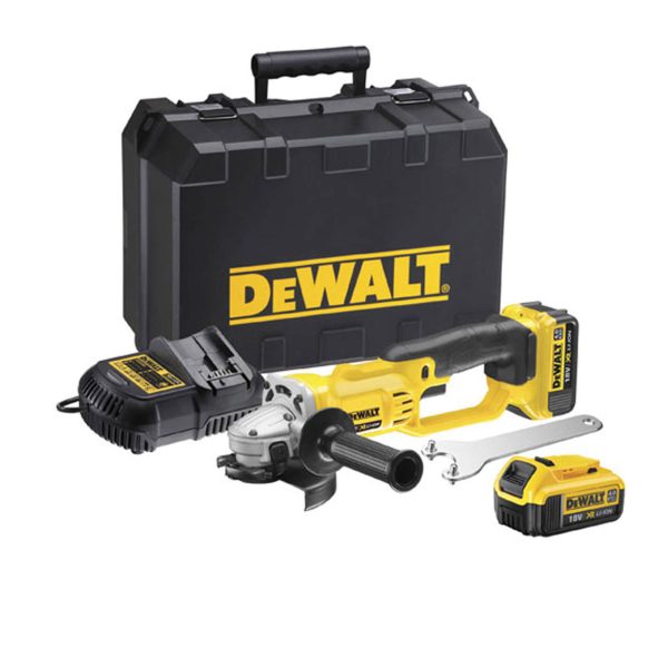 DeWalt DCG412 18v XR Cordless Angle Grinder 125mm 2 x 4ah Li-ion Charger Case