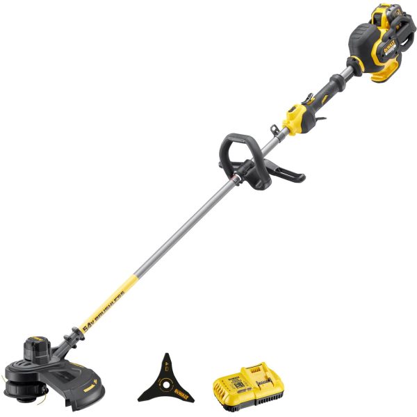 DeWalt DCM571 54v XR Cordless Brushless FLEXVOLT Brush Cutter and Grass Trimmer 1 x 9ah Li-ion Charger No Case