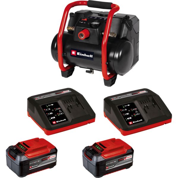 Einhell TE-AC 36/150 Li OF 36v Cordless Oil Free Air Compressor 2 x 5.2ah Li-ion Charger