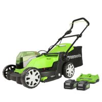 Greenworks 24V/48V Greenworks 48V 41cm Cordless Lawnmower (2 x 4Ah Battery & 2A Twin Charger)