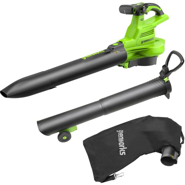 Greenworks GD40BVII 40v Cordless Brushless Leaf Blower Vacuum