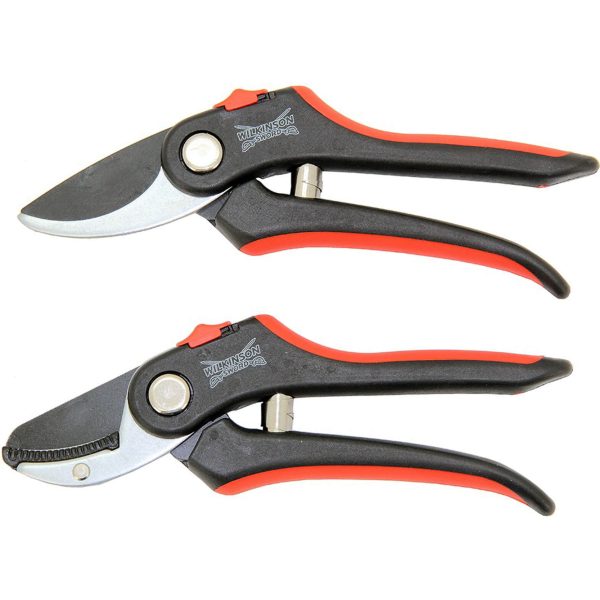 Wilkinson Sword Bypass and Anvil Secateurs Twin Pack Set