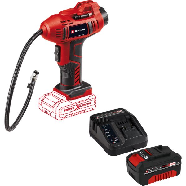 Einhell CE-CC 18 Li 18v Cordless Car Compressor Air Inflator 1 x 4ah Li-ion Charger