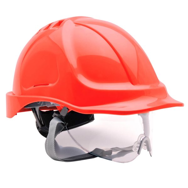 Portwest Endurance Safety Helmet and Visor Red