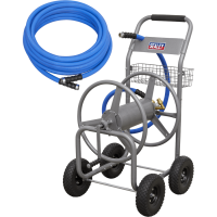 Sealey Hot and Cold Water Rubber Heavy Duty Hose Reel Cart