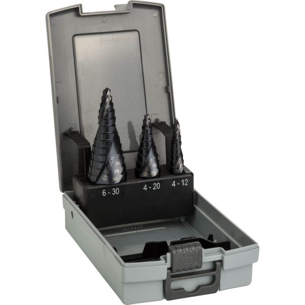 Bosch 3 Piece HSS-AlTiN Step Drill Bit Set