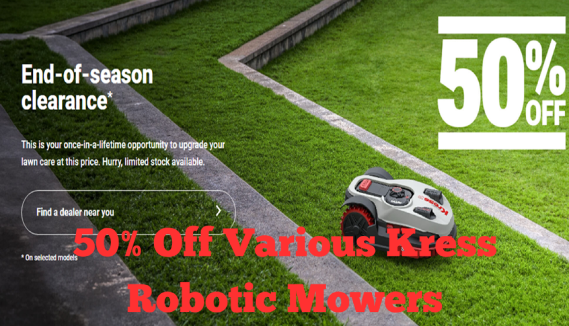 50% Off Various Kress Robotic Mowers