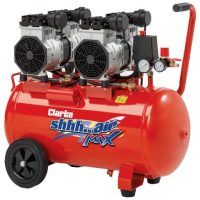 Clarke Clarke SHHH50/350 Shhh Air Max Twin Pump 16.9cfm 50 Litre 3.5HP Low Noise Compressor (230V)