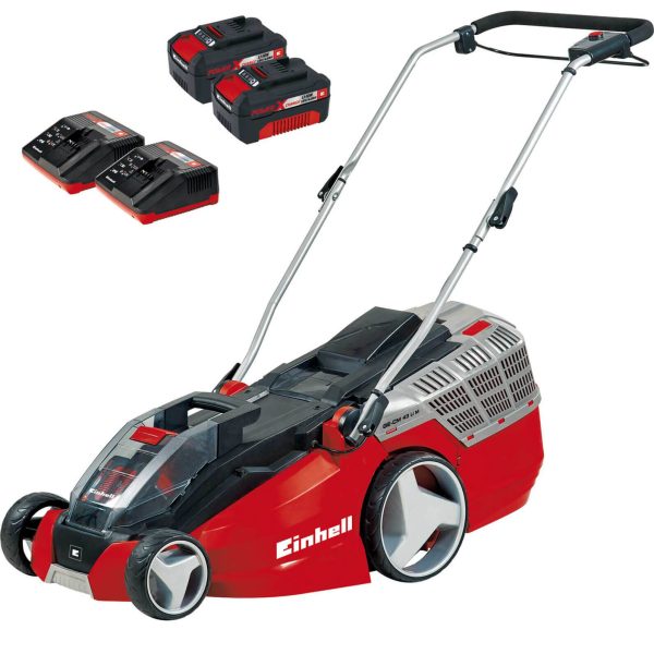 Einhell GE-CM 43 Li M 36v Cordless Brushless Lawnmower 430mm 2 x 4ah Li-ion Charger