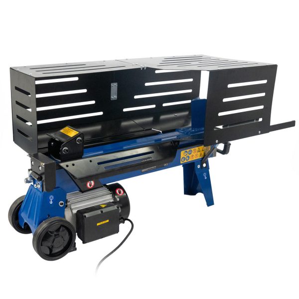 Hyundai 5 Tonne Horizontal Electric Log Splitter with Hydraulic Ram, Steel Protection Cage 520mm Length HYLS5000HE