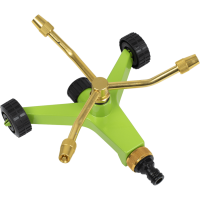 Sealey 3 Arm Brass Garden Sprinkler on Wheels