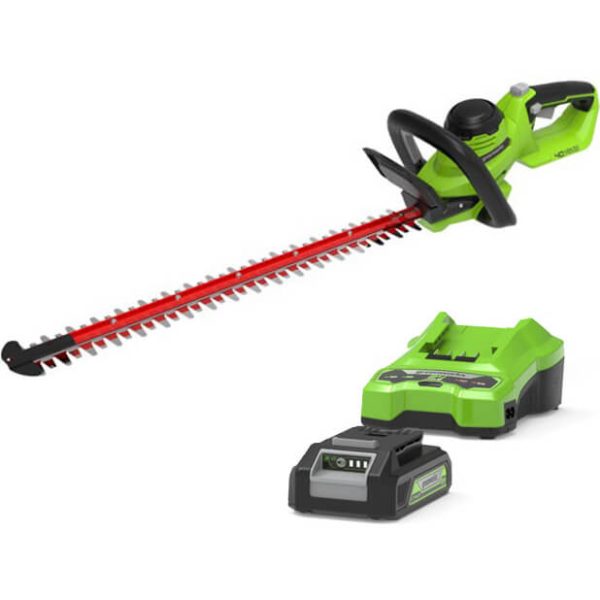 Greenworks GD24HT61 24v Cordless Brushless Hedge Trimmer 610mm