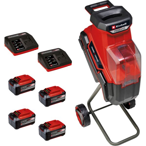 Einhell REDAXXO 36/25 36v Cordless Garden Shredder 4 x 5.2ah Li-ion Charger