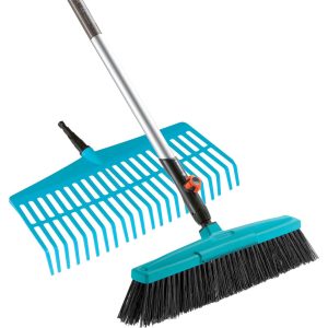 Gardena COMBISYSTEM Lawn Rake and Road Broom Set