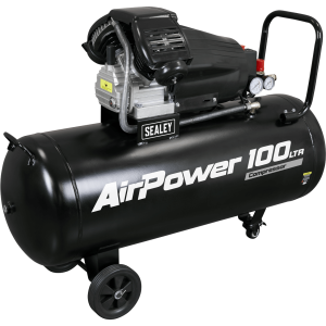 Sealey SAC10030VA V Twin Direct Drive Air Compressor 100 Litre 240v