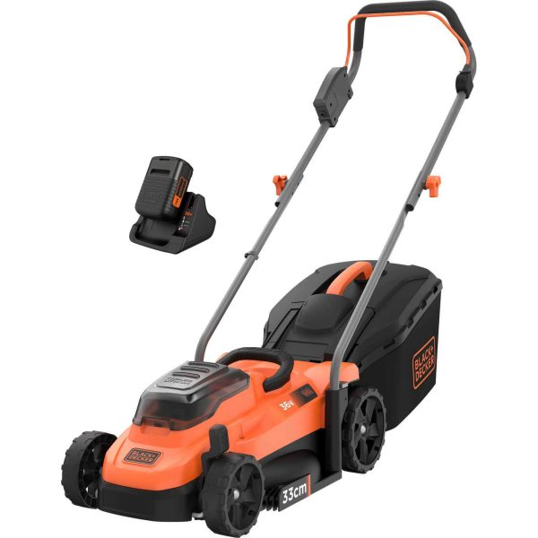 Black and Decker BCMW3336 36v Cordless Rotary Lawnmower 330mm 1 x 2ah Li-ion Charger