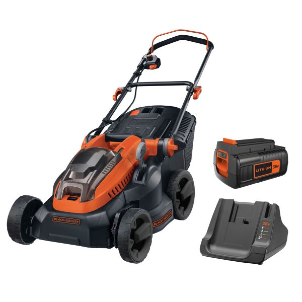 Black and Decker CLM3820L 36v Cordless Rotary Lawnmower 380mm 1 x 2ah Li-ion Charger