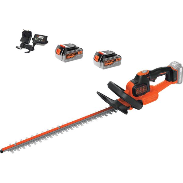 Black and Decker GTC18452PC 18v Cordless Hedge Trimmer 450mm 2 x 4ah Li-ion Charger