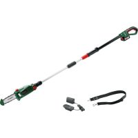 Bosch UNIVERSALCHAINPOLE P4A 18v Cordless Telescopic Pole Tree Pruner 200mm 1 x 2.5ah Li-ion Charger