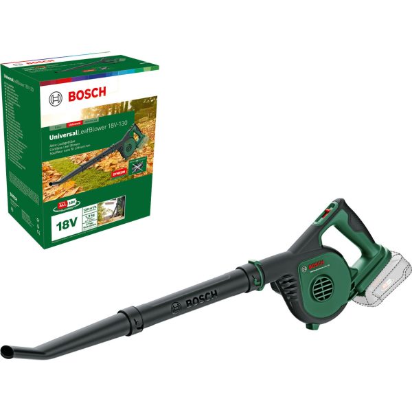 Bosch UNIVERSALLEAFBLOWER 18V-130 P4A 18v Cordless Garden Leaf and Workshop Blower No Batteries No Charger