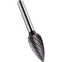 Dormer P813C TiAlN Pointed Tree Carbide Burr 12.7mm 25mm 6mm