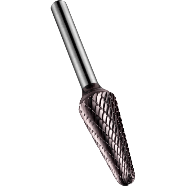 Dormer P821C TiAlN Ball Nosed Cone Carbide Burr 3mm 14mm 3mm