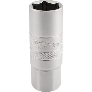Draper 1/2" Drive Satin Chrome Hexagon Spark Plug Socket