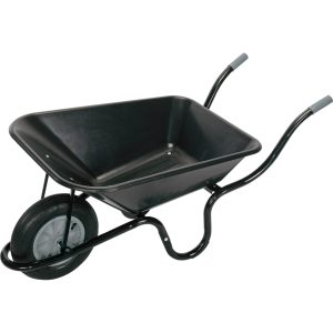 Draper Plastic Tray Wheelbarrow 85l Black