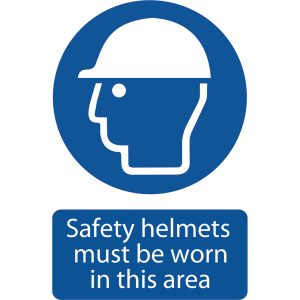 Draper Safety Helmets Must Be Worn In This Area Sign 400mm 600mm Standard
